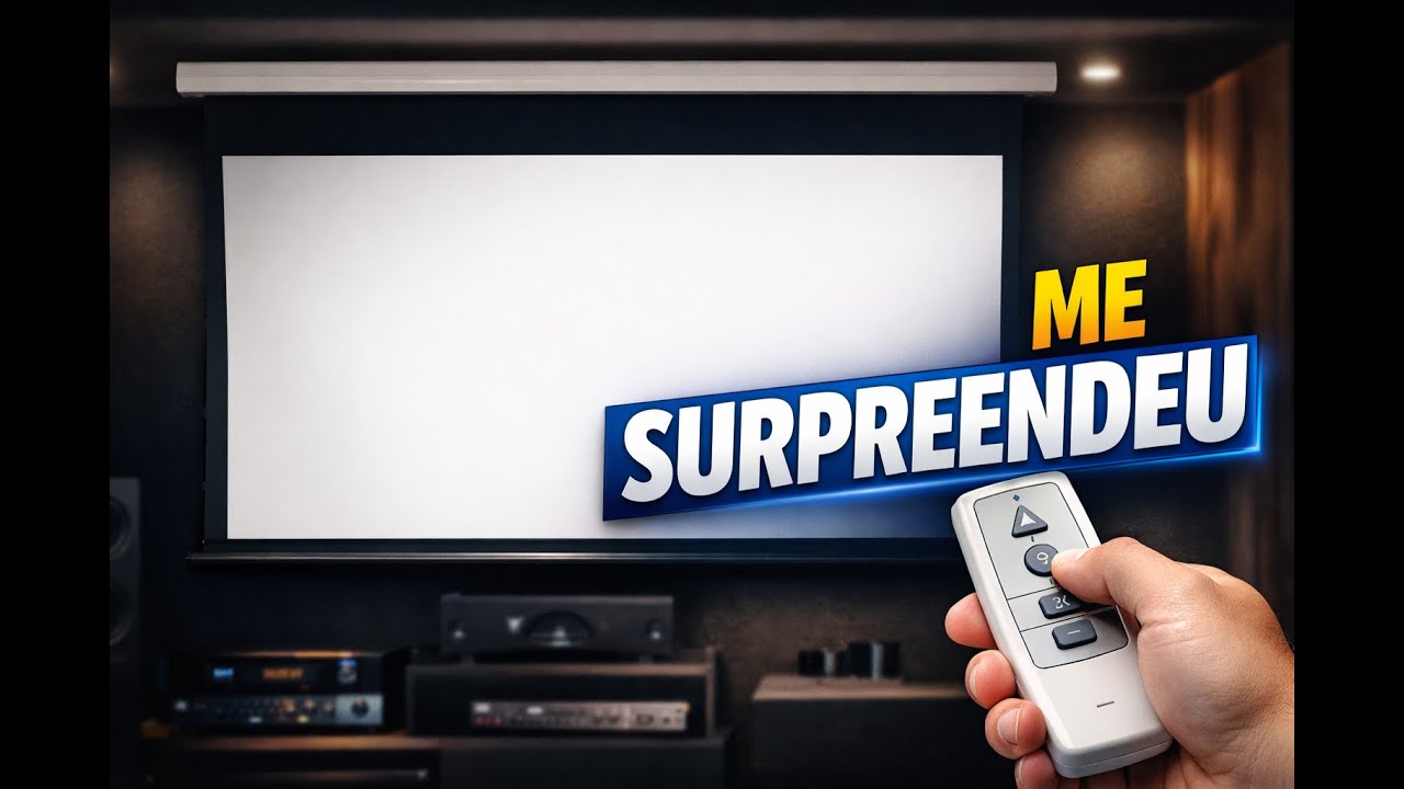 Comprei uma tela de projeção motorizada e me surpreendi
