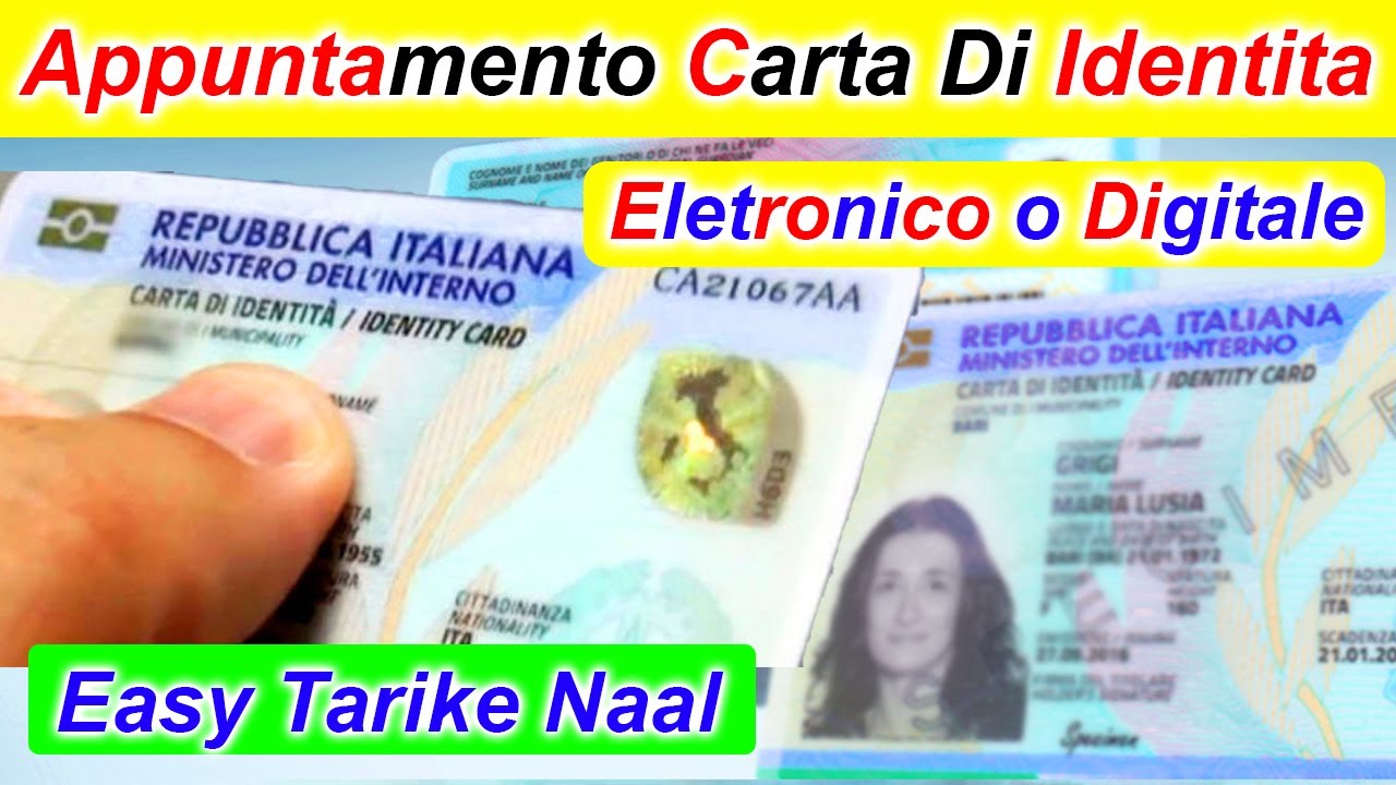 Appuntamento Carta Di Identita Italia - Carta d'identit&agrave; Elettronica Online | Identita Digitale