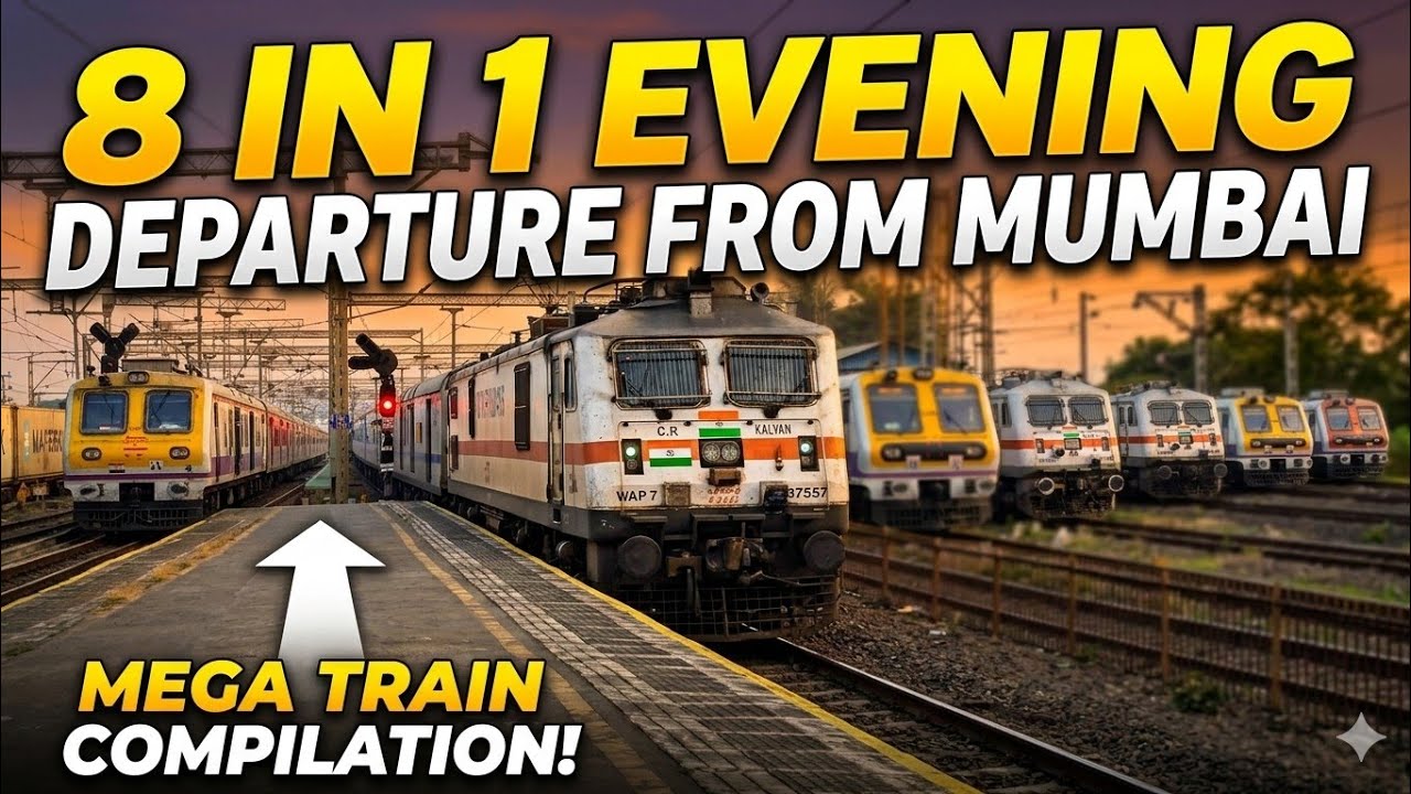 '8 IN 1' EVENING DEPARTURE FROM MUMBAI HIGH SPEED SKIPPING AT VASAI ROAD. 