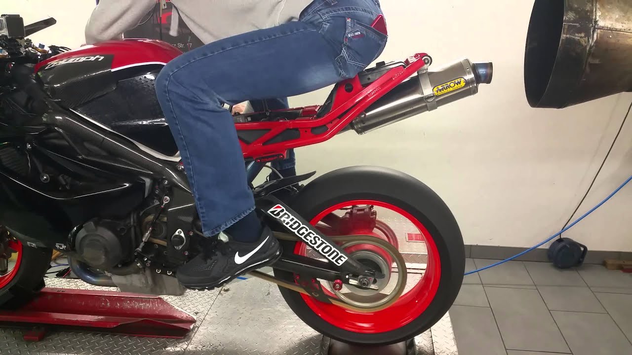 Daytona 675R Arrow Full System Dyno Run