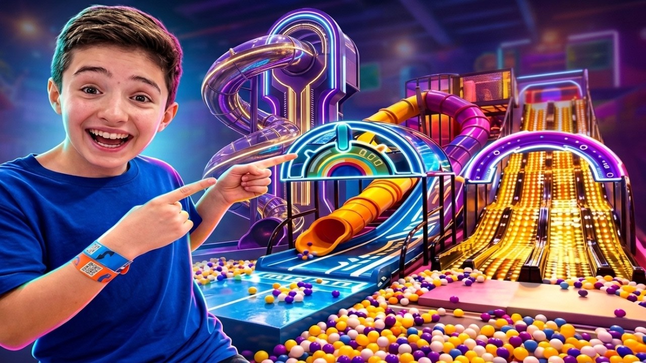 Indoor Playground Adventure for Kids ⚽️ Oliver and Lucas Visit an Indoor Adventure Park for Kids 🎟️ 