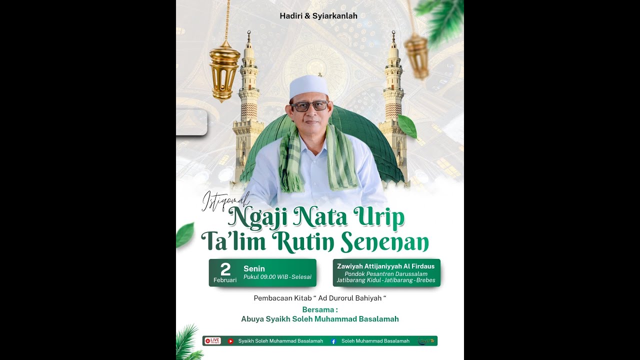 🔴LIVE NGAJI NATA URIP :: TA'LIM RUTIN SENENAN :: 2 FEBRUARI 2026 M