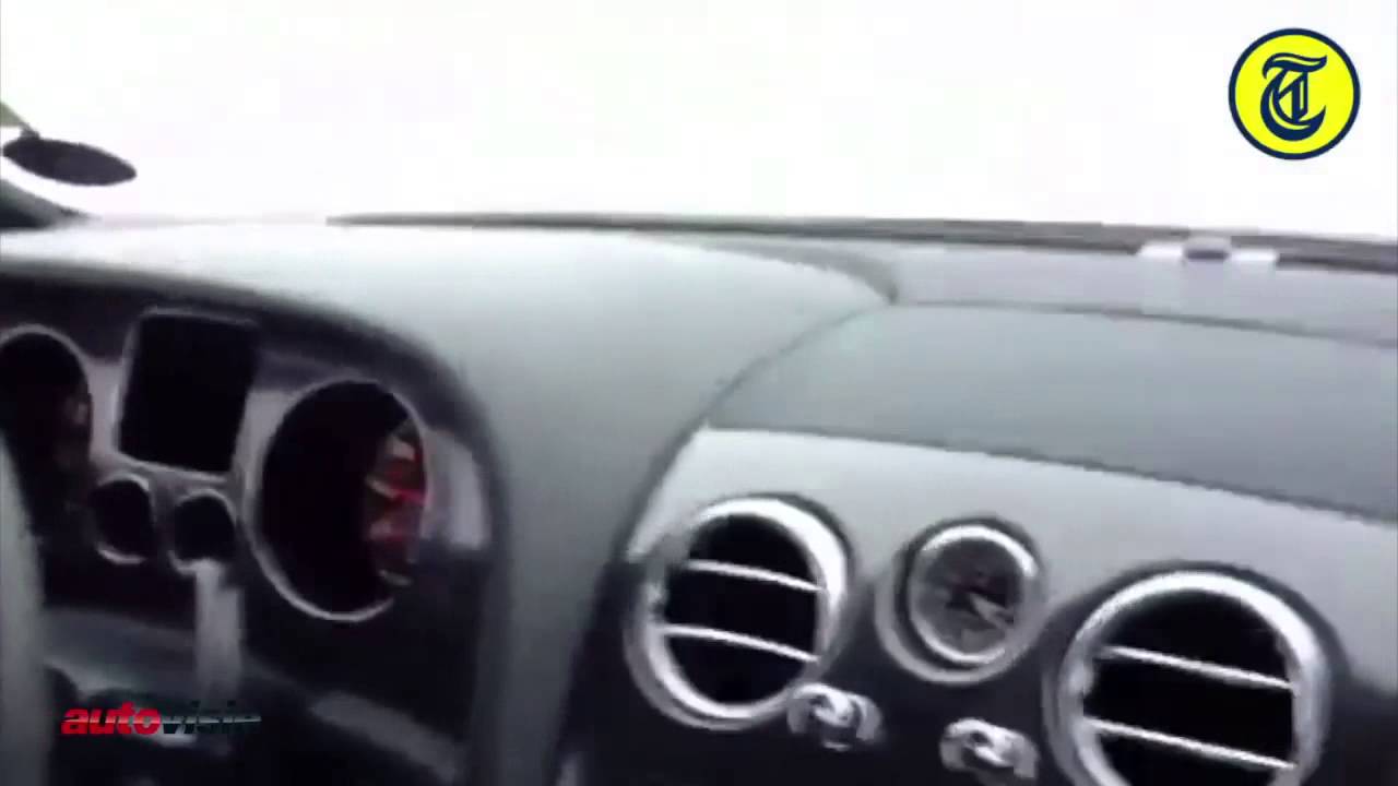 Juha Kankkunen behind the wheel of his Bentley Supersports on ice