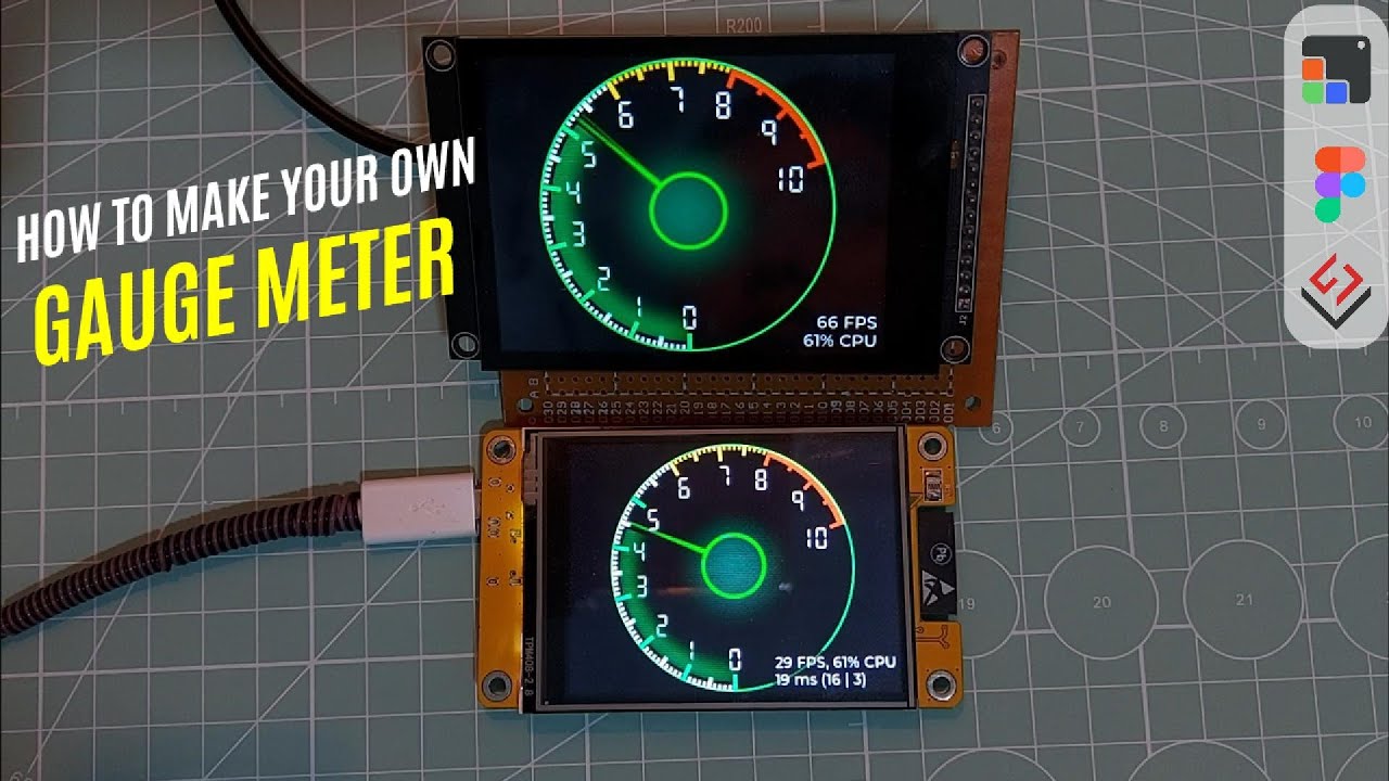 Create a Realistic Gauge Meter in LVGL | ESP32 UI Tutorial