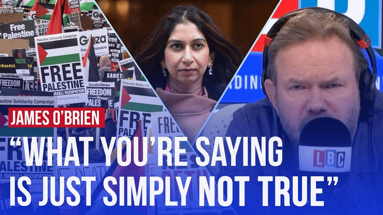 James O'Brien refutes caller's claims that 'Palestine protests are hateful' | LBC