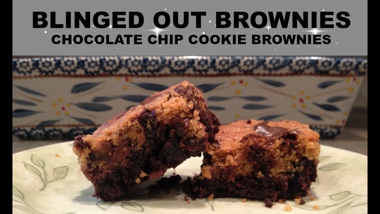CHOCOLATE CHIP COOKIE BROWNIES - BLINGED OUT BROWNIES!  Jazz Up A Boxed Mix