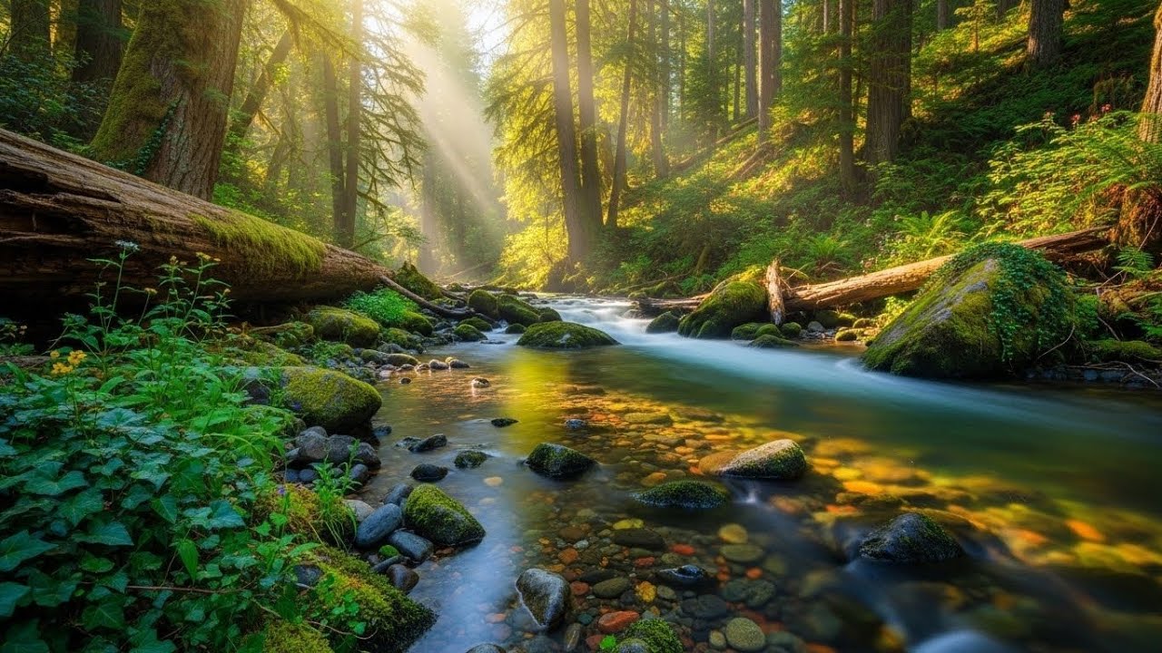 River Stream Ambience 🌊 Relaxing Water Sound for Focus, Study, and Serenity #522