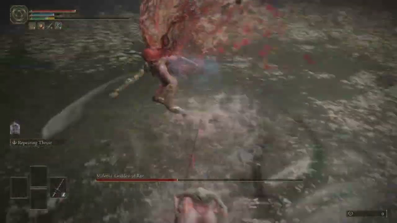 Malenia done quick hitless - Flamberge - no buffs/parry - RL140