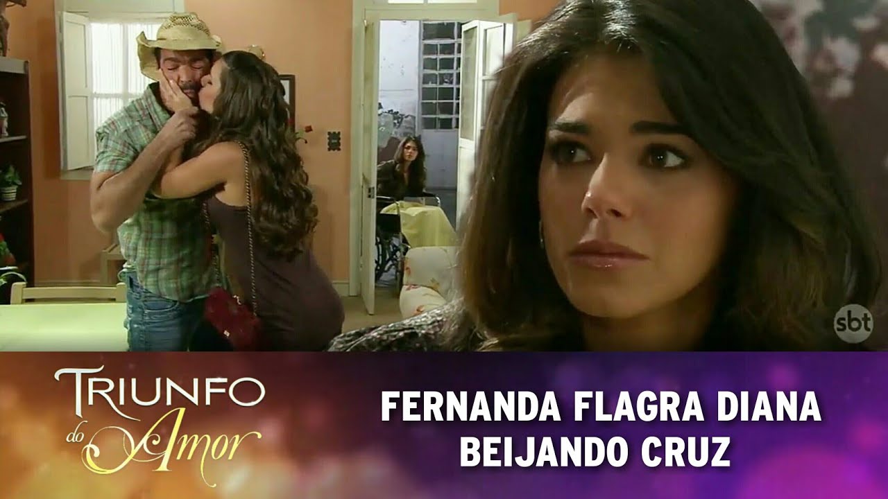Triunfo do Amor - Fernanda flagra Diana beijando Cruz