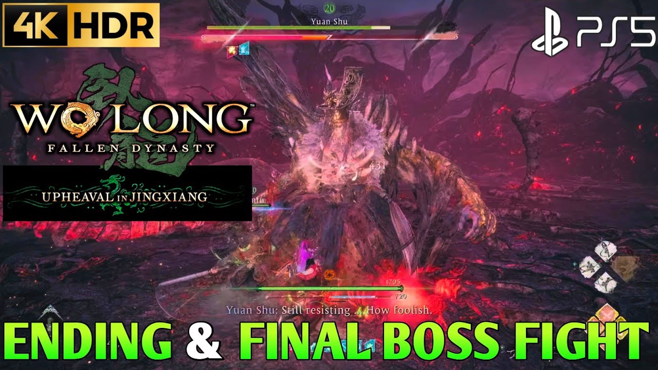 Final Battle Wo Long Fallen Dynasty DLC 3 Final Boss Fight & Ending 4K HDR| Wo Long DLC 3 Ending PS5
