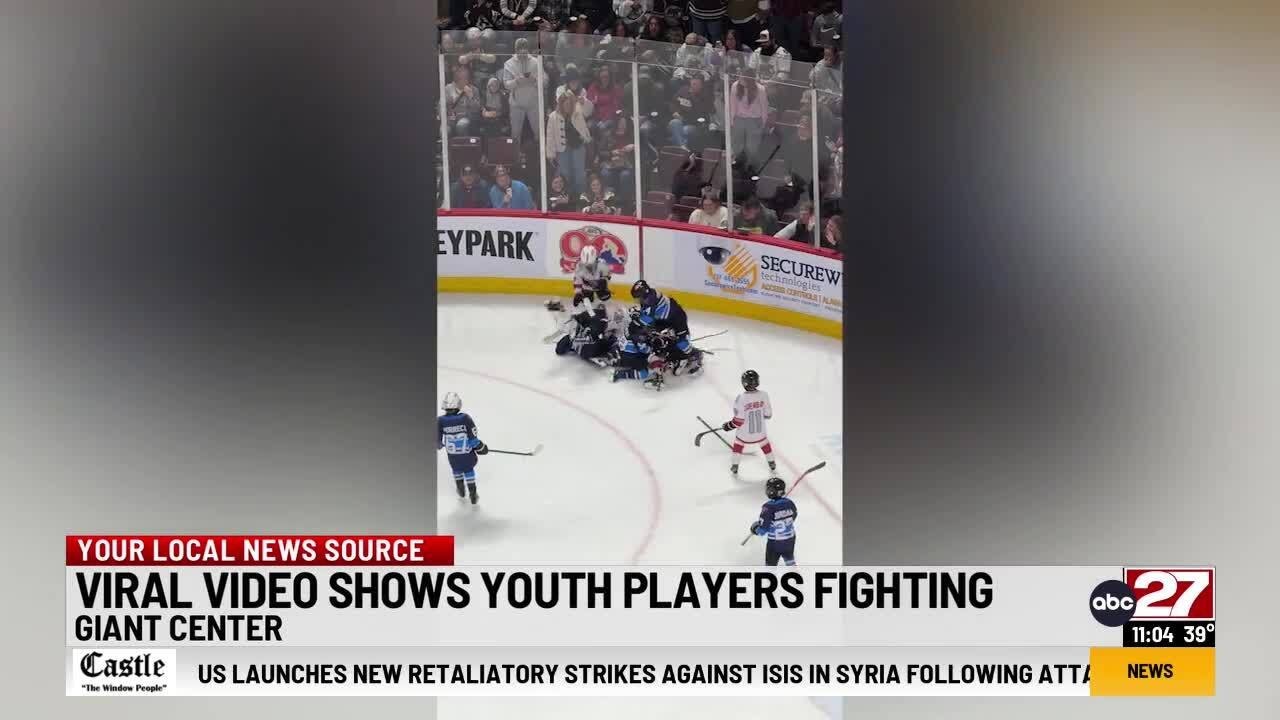 Viral video shows youth hockey players fighting at GIANT Center