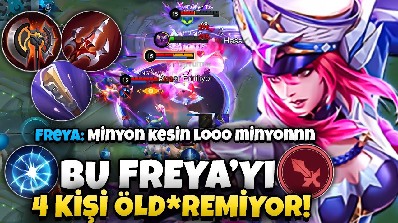 1 CAN İLE 4 KİŞİYE ÖLMEYEN MİSİLLEME FREYA! - Mobile Legends