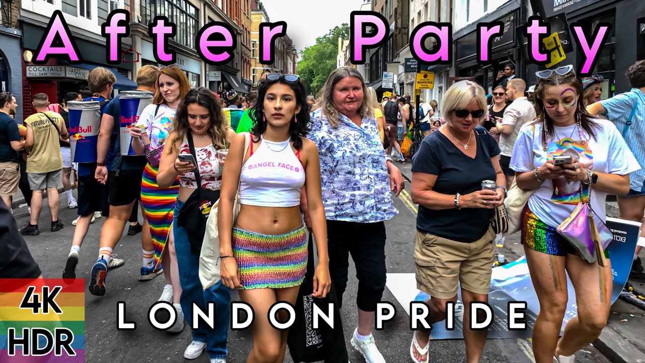Pride 2024 After-Party in Soho: Celebrating in the Streets [4K]
