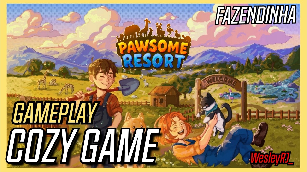 PAWSOME RESORT | NOVO JOGO ESTILO STARDEW VALLEY, GAMEPLAY, CUIDANDO DE ANIMAIS, PLANTA&Ccedil;&Atilde;O, PESCA