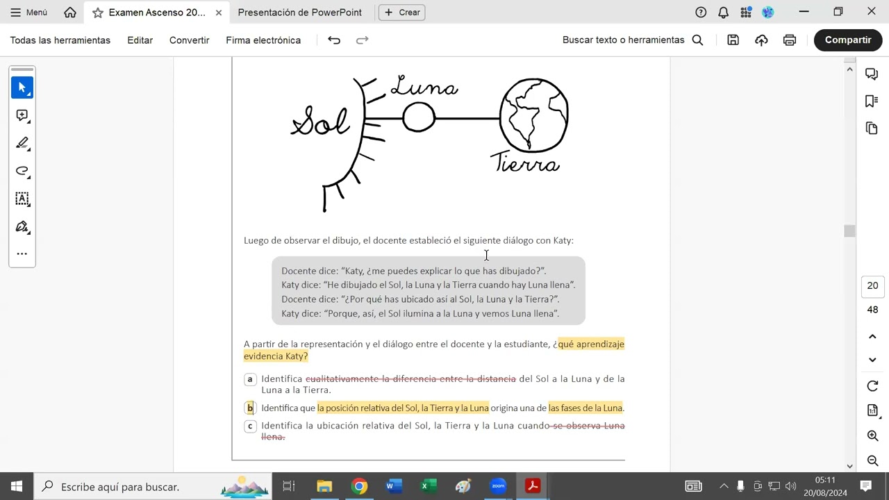 Examen de Ascenso Primaria 2023 21-40