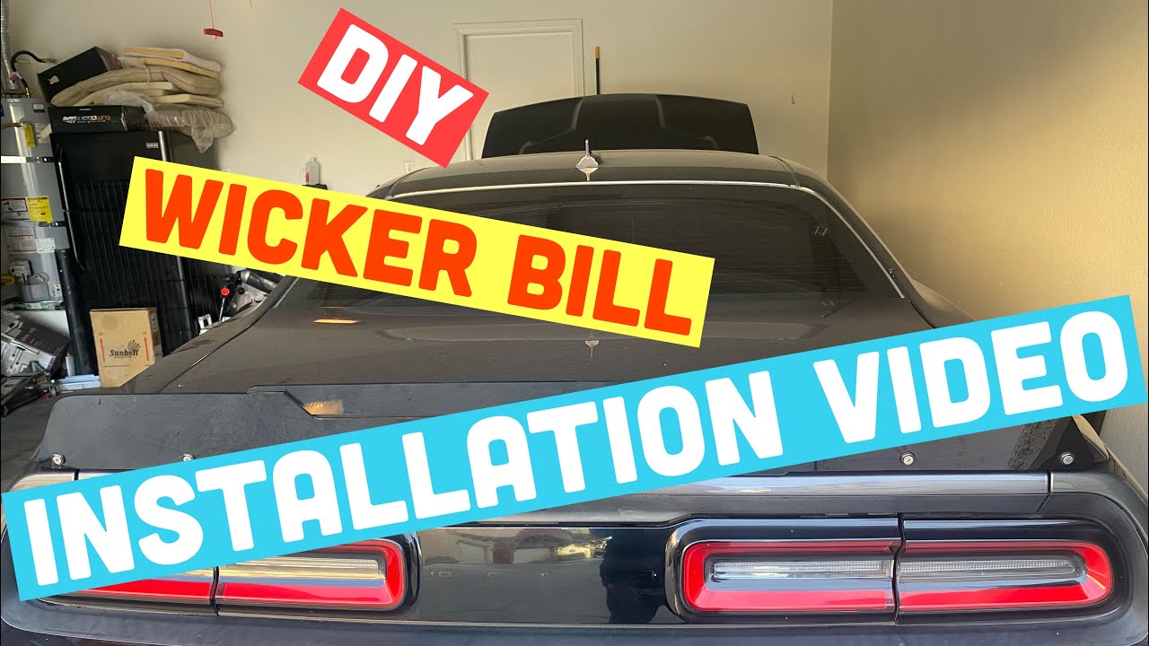DIY DODGE CHALLENGER WICKER BILL INSTALLATION VIDEO #wickerbill