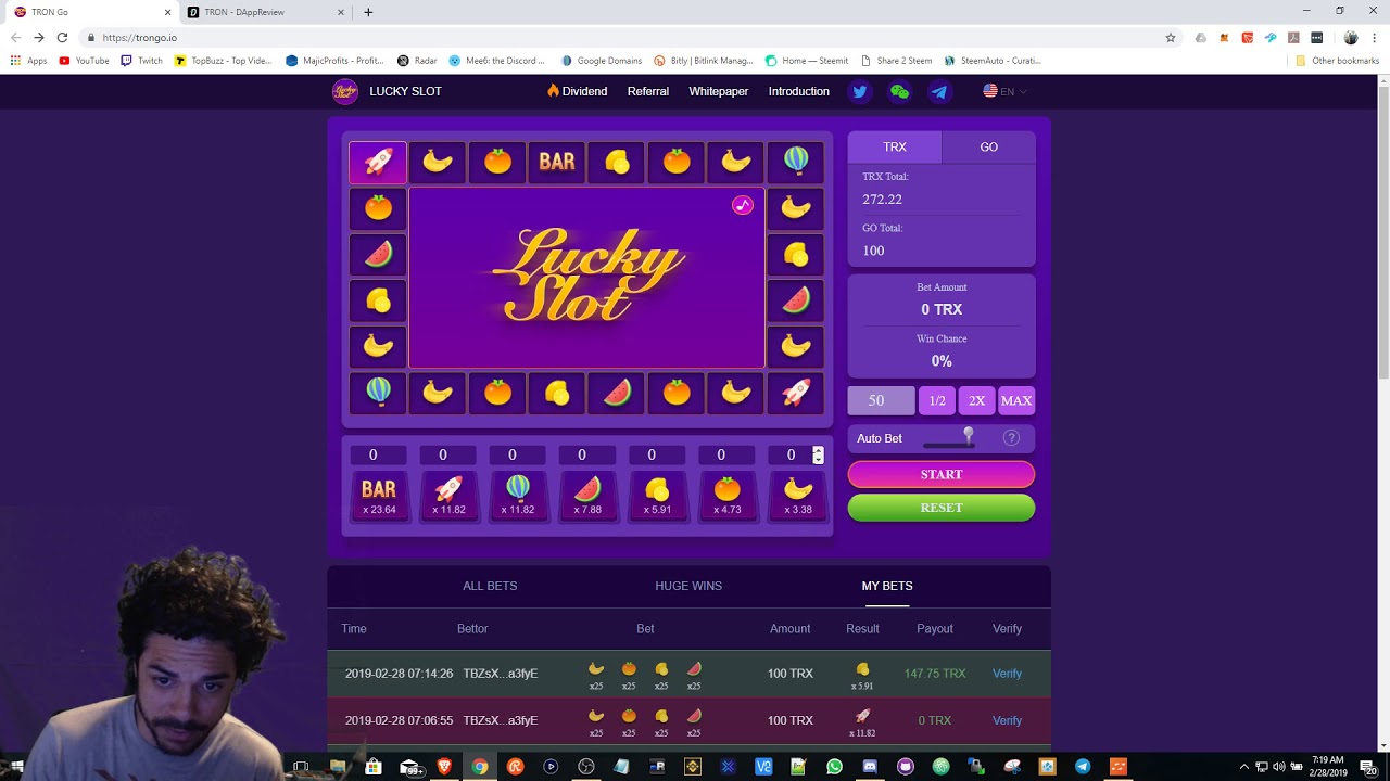 Lucky Slot #3 on Dapp Review | More users than TronVegas?