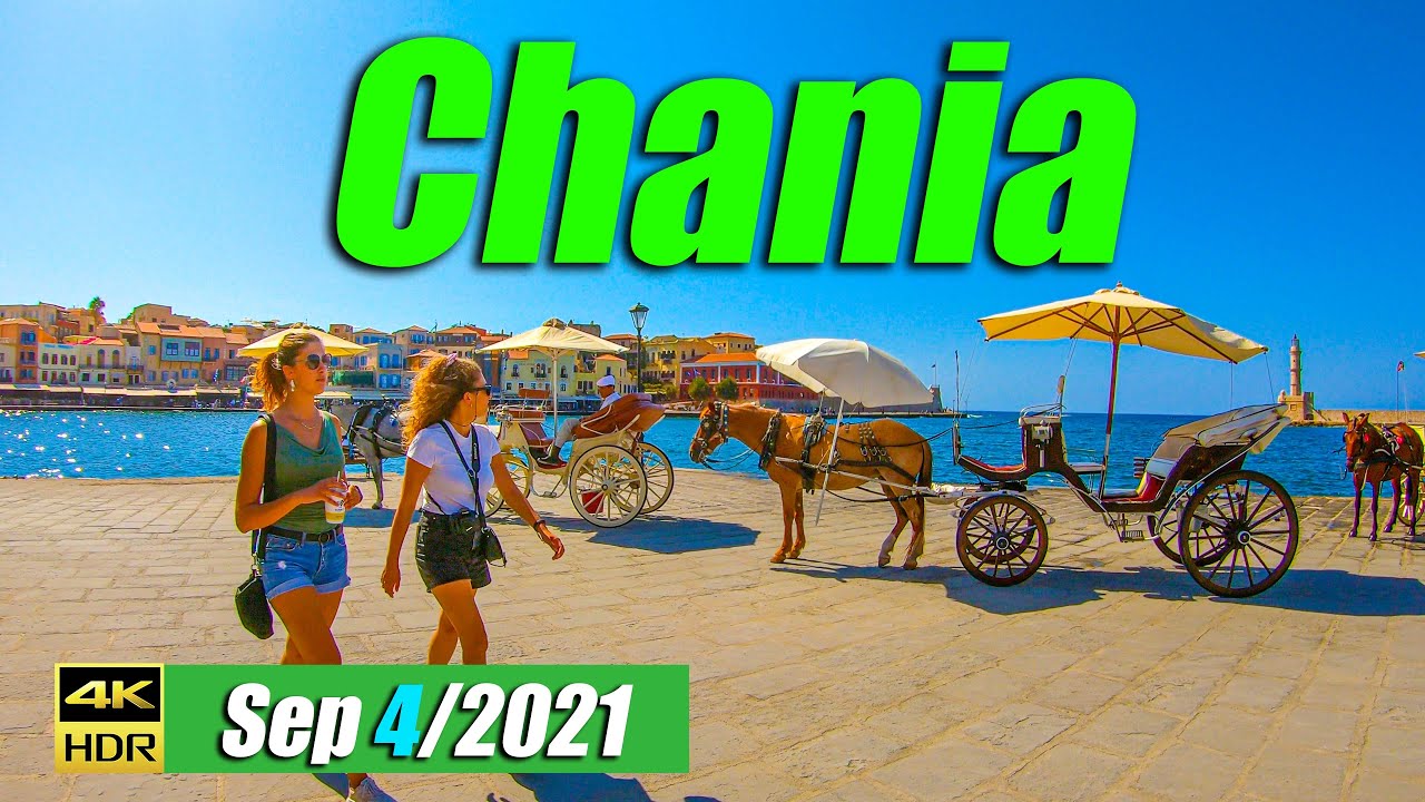 Chania Crete, The most complete tour of Chania, Greece 2021, walking tour, 4K UHD