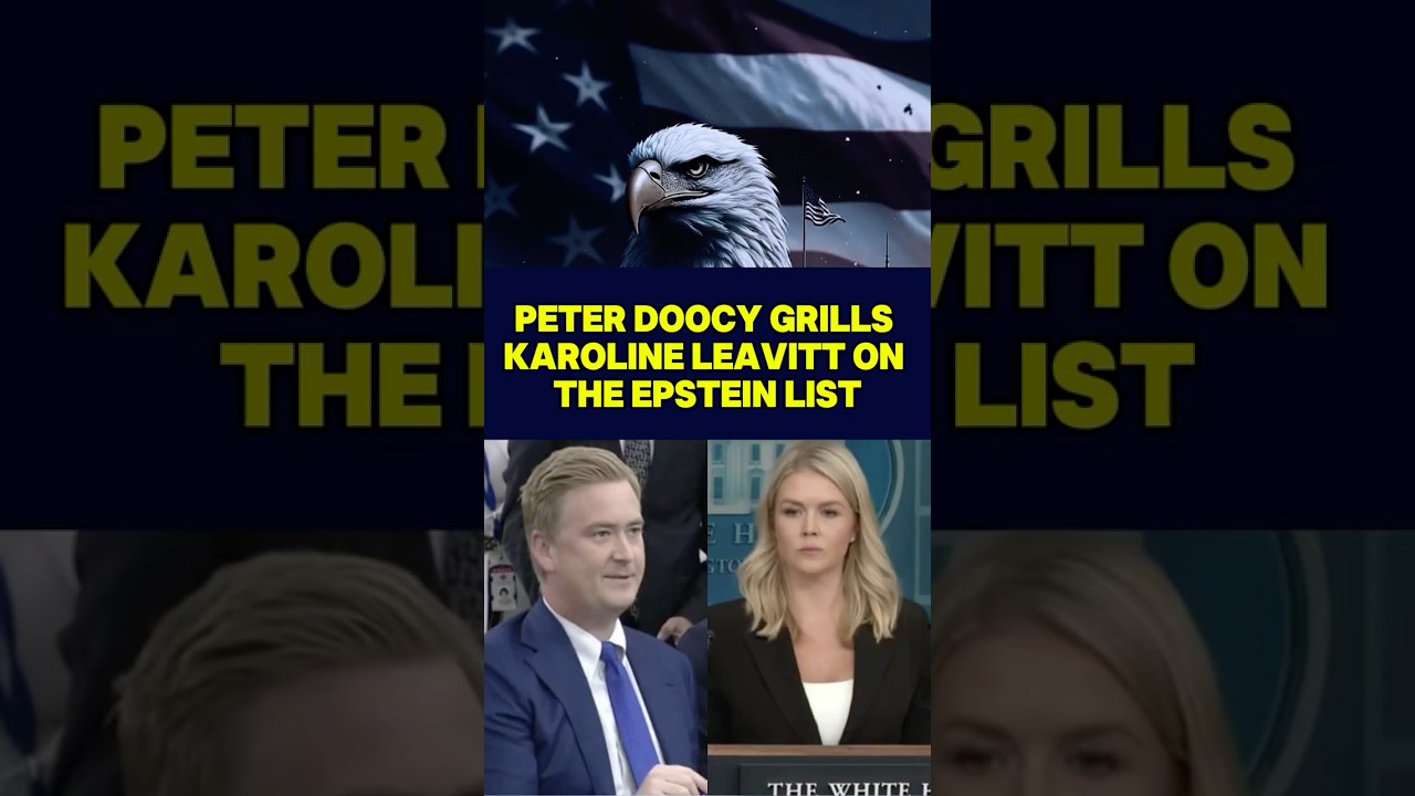 Peter Doocy Grills Karoline Leavitt on the Epstein List! 🔥 #ytshorts #trump
