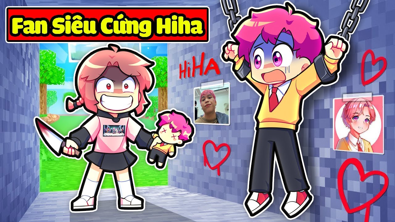 HIHA HỐT HOẢNG GẶP FAN SIÊU CỨNG BẮT CÓC TRONG MINECRAFT*HIHA BỊ FAN BẮT CÓC 😱😭