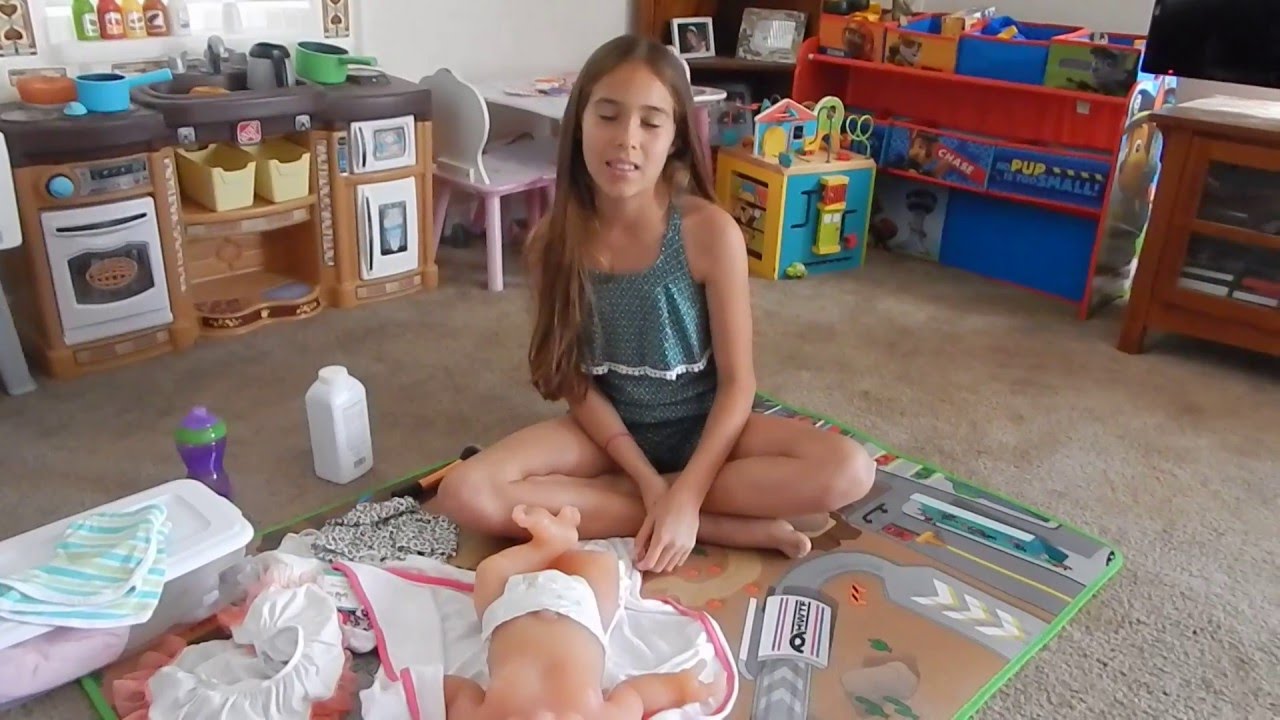 Changing Full Body Silicone Baby Olivia After First Bath