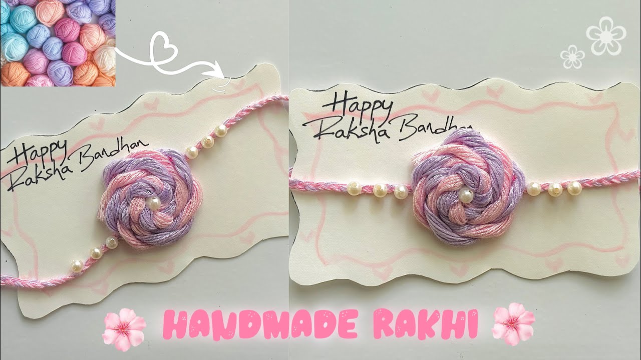 Beautiful Hand Made Rakhi  💕 #rakhi #rakshabandhan #handmade #diy  #love