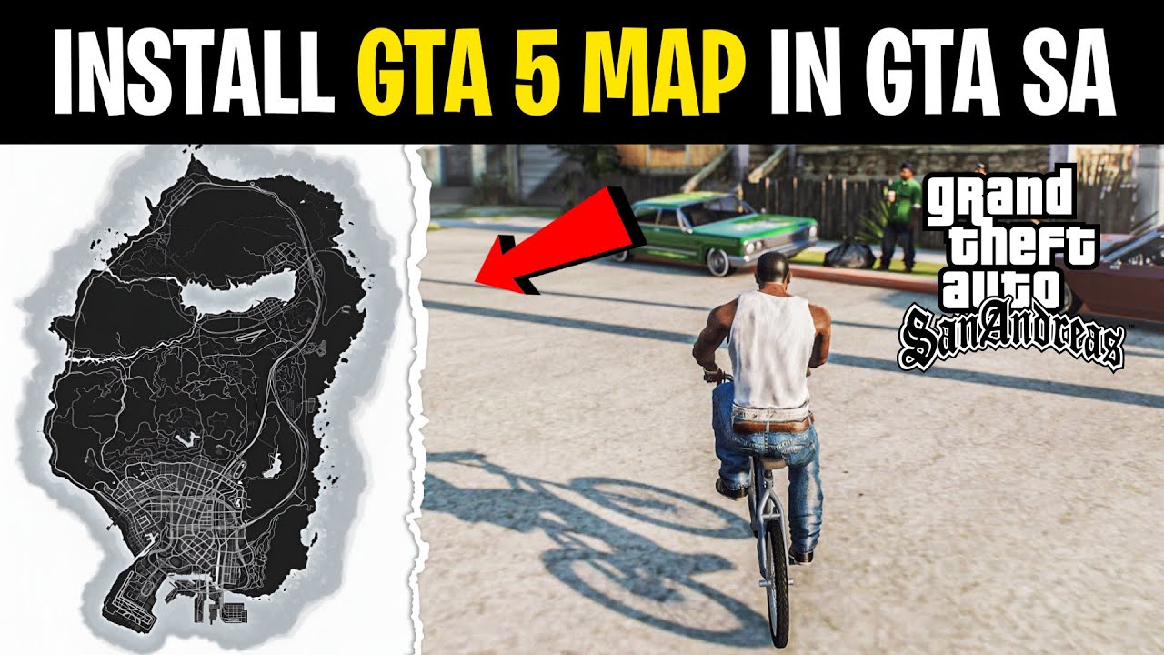 ✅ How To Install GTA 5 Map in GTA San Andreas 😍 For Low End PC !