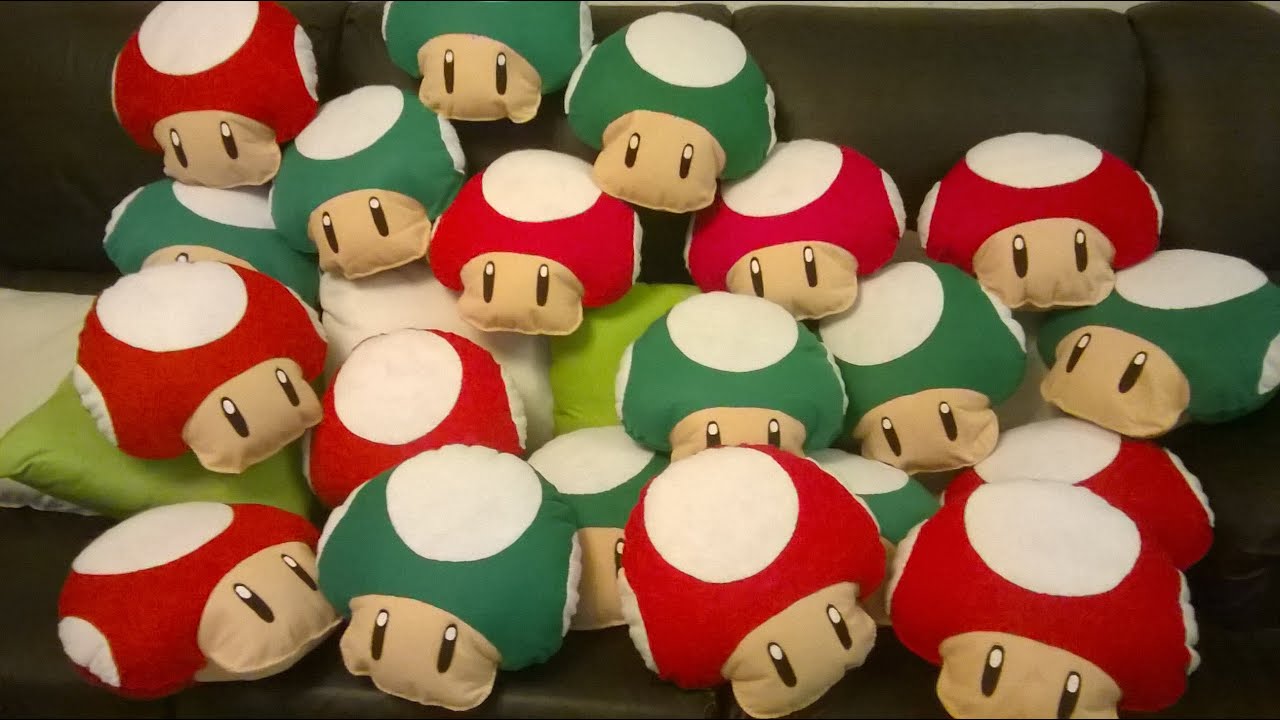 DIY Hongos de Mario y Luigi bros de fieltro!!
