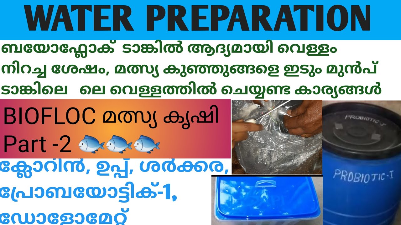 Water Preparation | biofloc fish farming malayalam| kerala fish farming | Biofloc water preparation