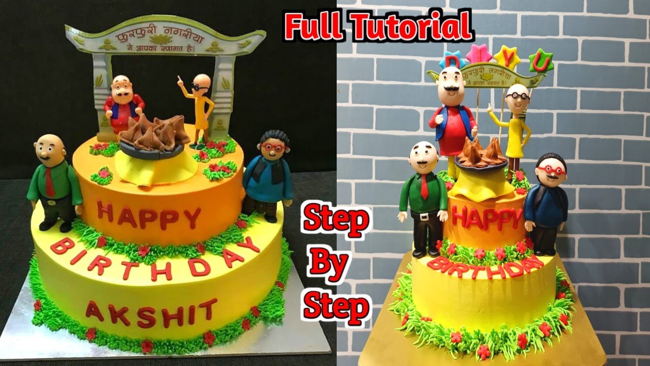 Motu Patlu Family Birthday Cake | Motu Patlu Ki Jodi Theme Customized Birthday Cake