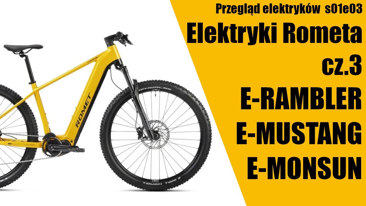 Romet E-Rambler E-Mustang E-Monsun - Przegląd rowerów elektrycznych (s01e03) Elektryki Rometa cz.3