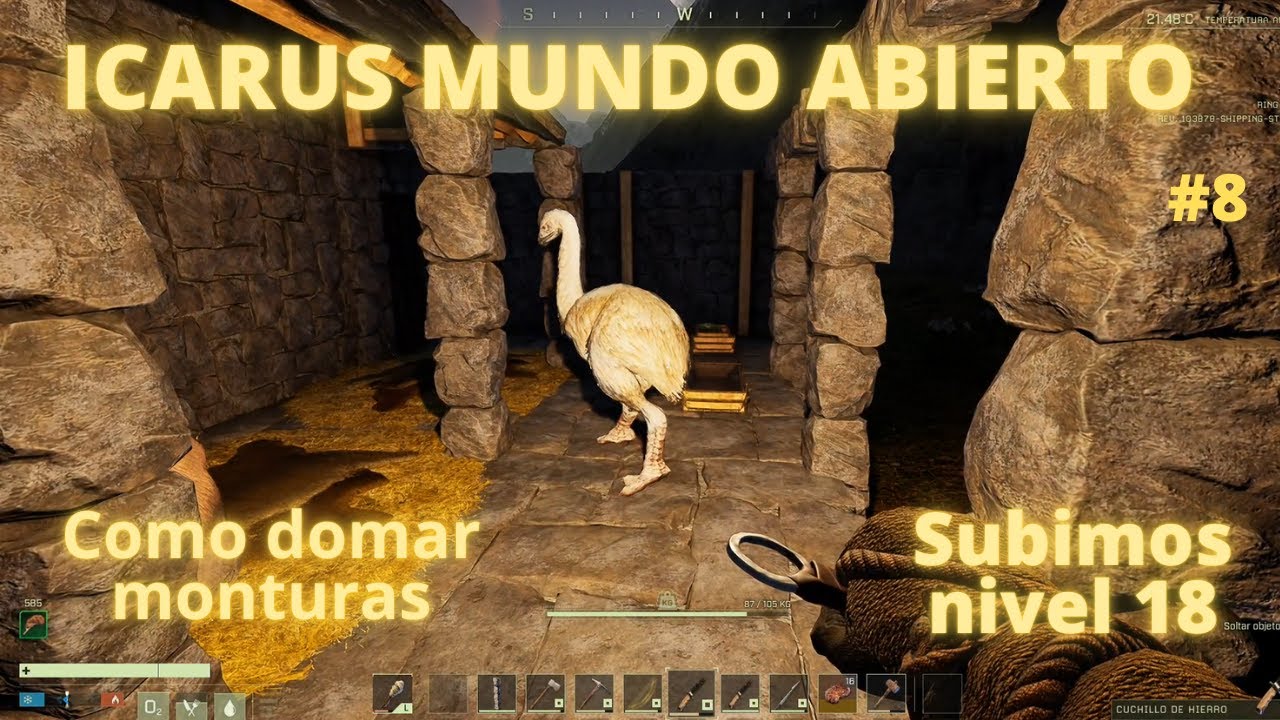 Icarus mundo abierto en español, como domar monturas en icarus, subimos nivel 18