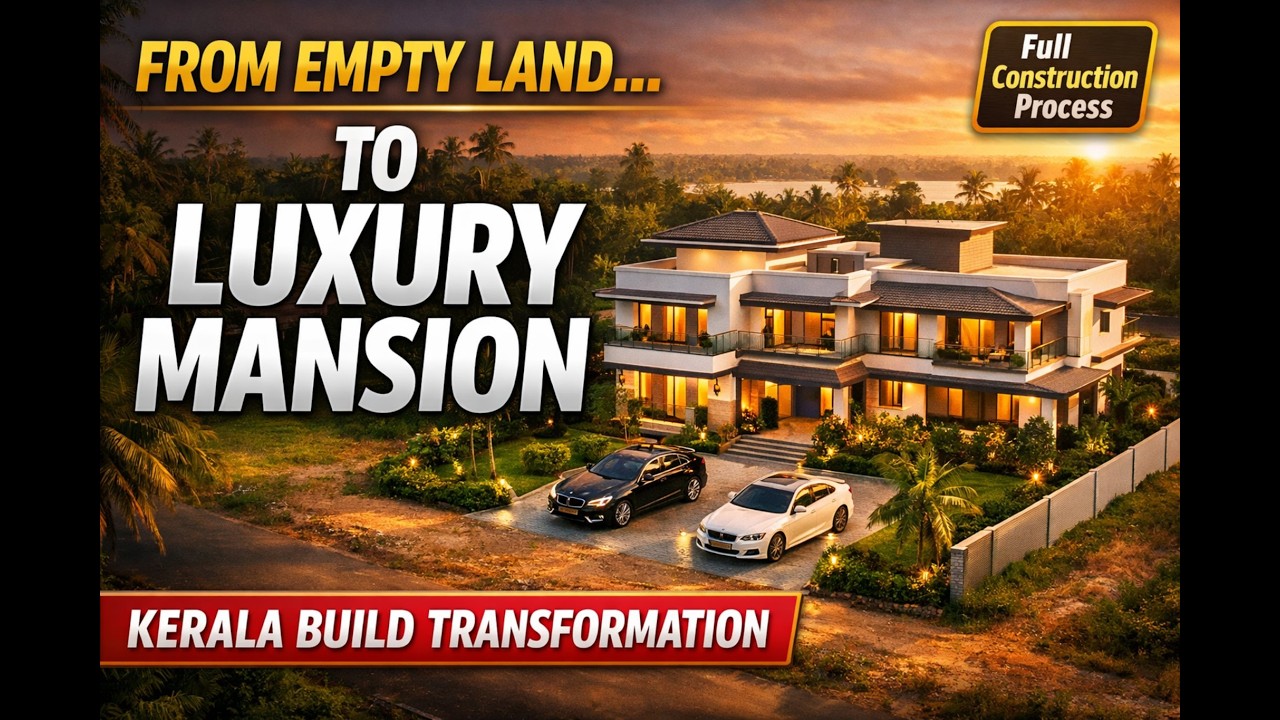 From Empty Land to Luxury Mansion in Kerala | Full Construction Transformation #shorts