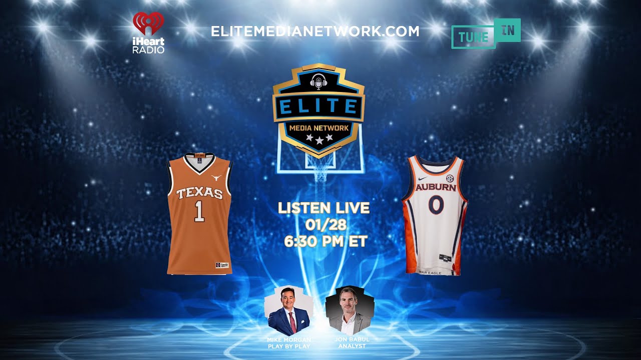 Texas visits Auburn, Live SEC NCAA Basketball on Crew Cam Live