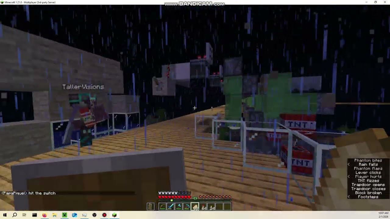 Minecraft Flying TNT for Megabase start