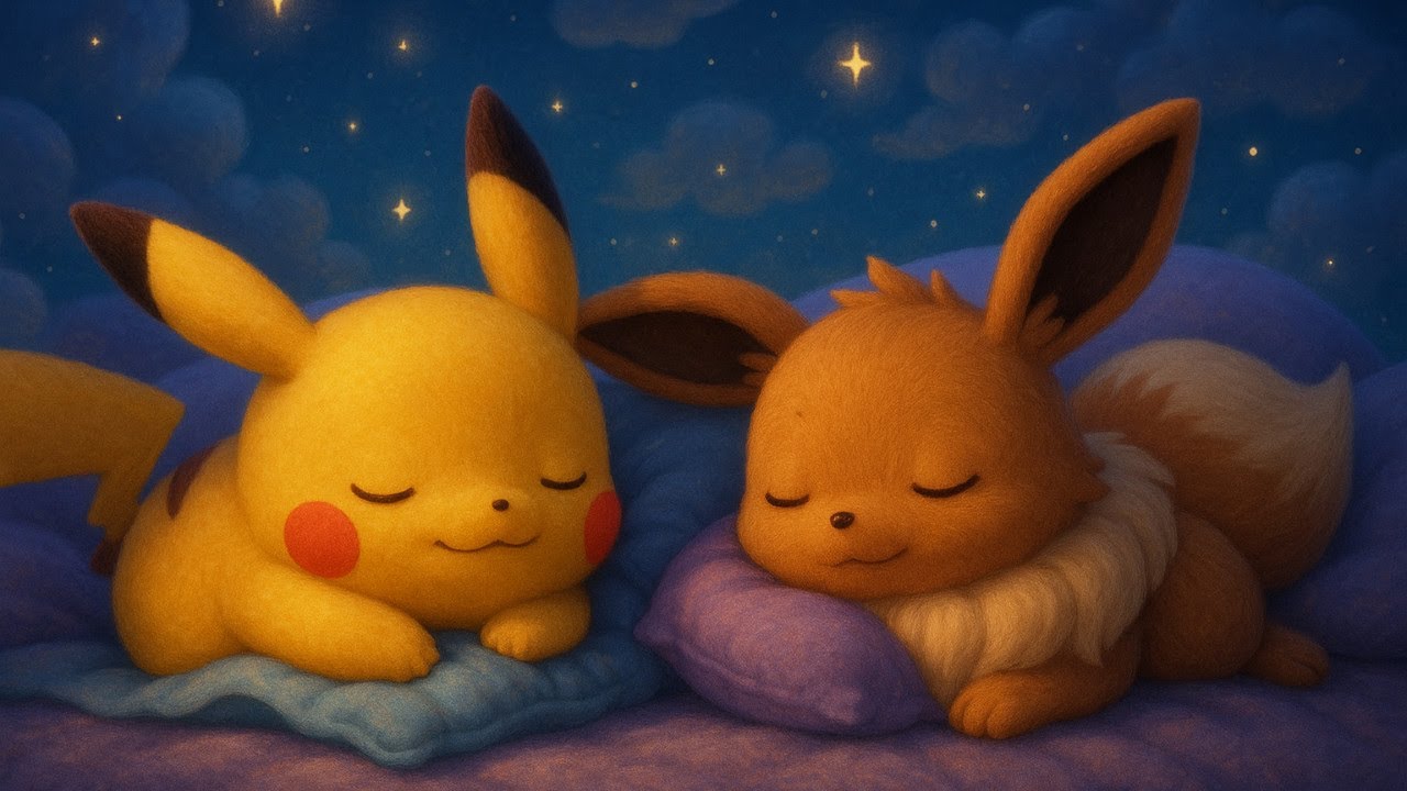 Pikachu & Eevee Sleep Music 🌙 Relaxing Pokémon Lullaby for Kids | Vibe Waves