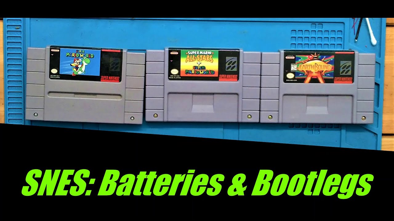 Nintendo SNES Batteries and Bootlegs (Fake Cartridges)