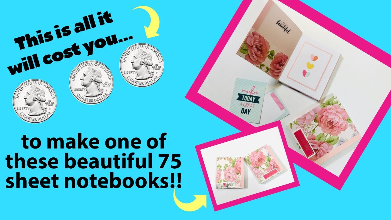 SAVE BIG MONEY!!  use paper napkins to make fabulous notebook and journals!  CRAZY MONEY SAVER!!