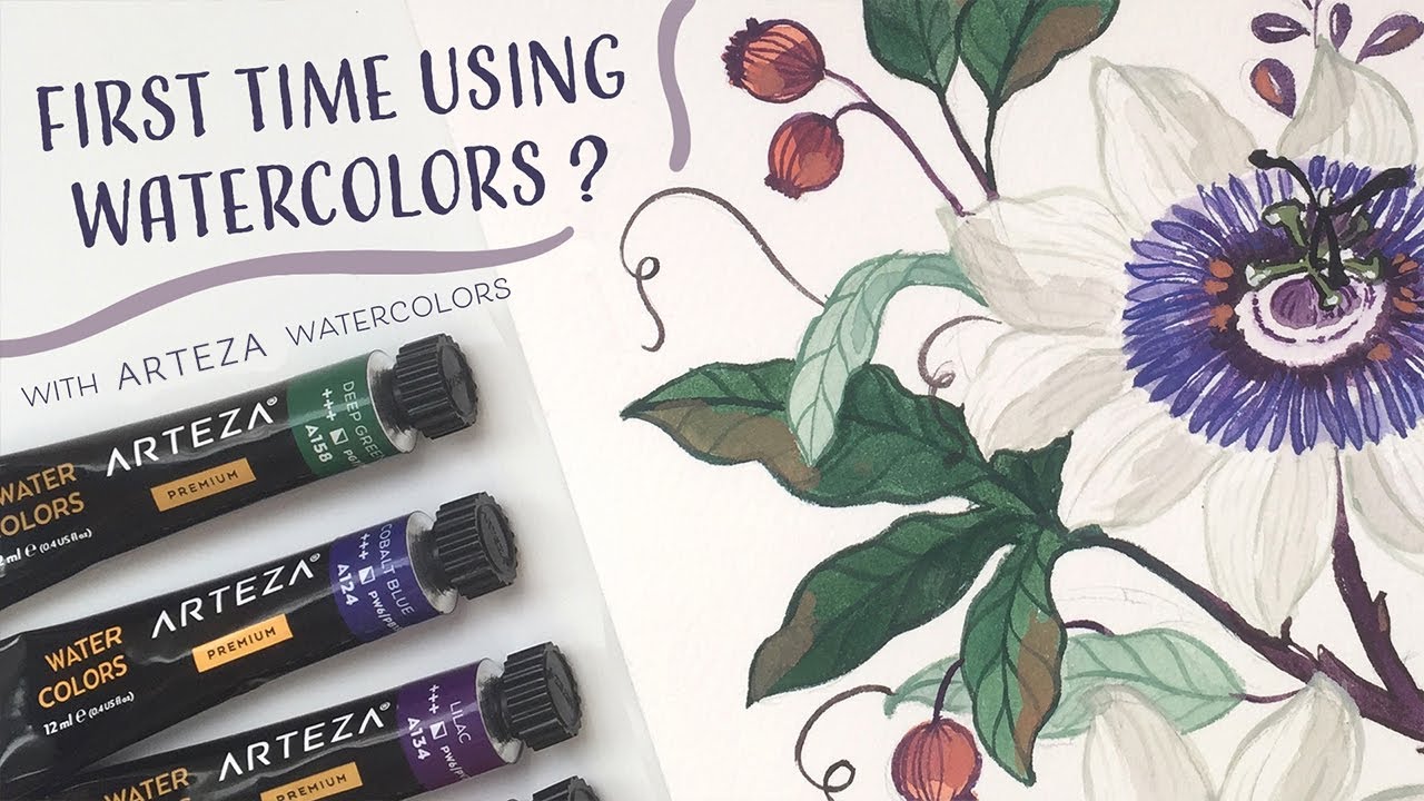 Trying watercolours for the first time?! // Arteza watercolor tubes