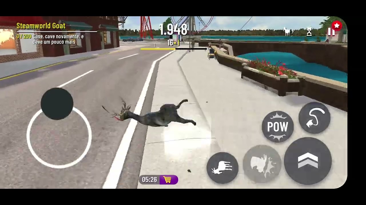 Truque inédito de Goat Simulator (cabra-tornado)