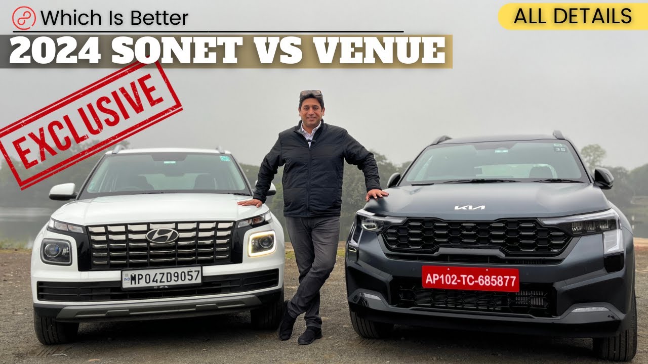 Сравнение Kia Sonet 2024 года и Hyundai Venue 2023 года || Обзор лучшего компактного внедорожника...