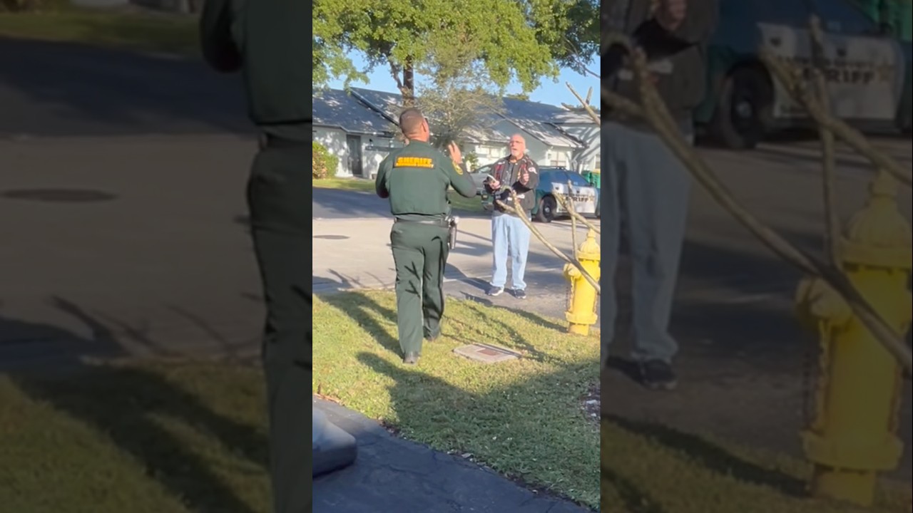 Cop loses his 💩 on HOA karen #florida #shorts #short