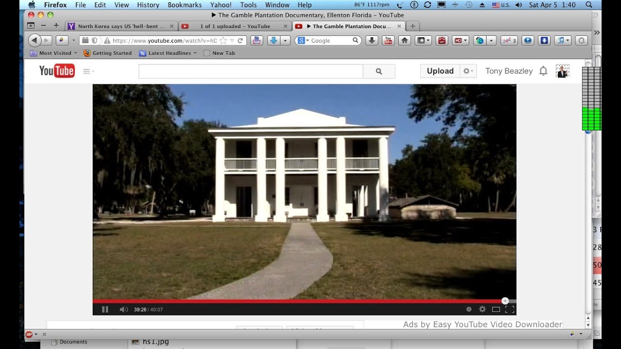The Gamble Plantation Documentary, Ellenton Florida