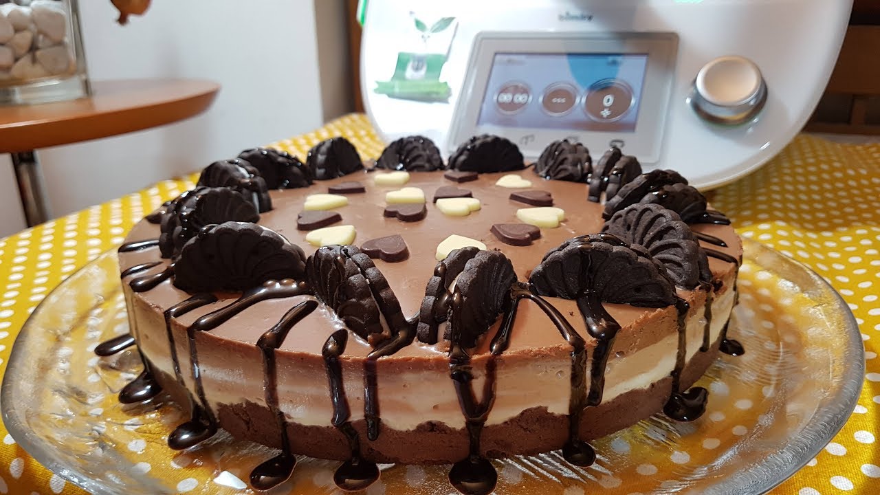 Cheesecake ai tre cioccolati per bimby TM7 TM6 TM5 TM31