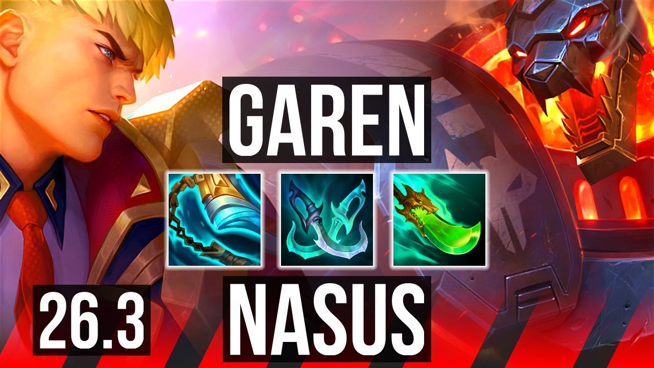 GAREN vs NASUS (TOP) | EUW Grandmaster | 26.3