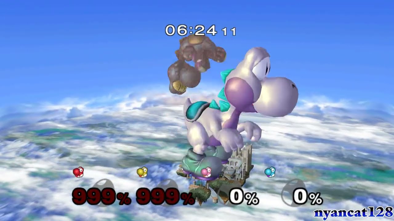 Super Smash Bros. Melee Crazy Mod Request: Growing Custom Texture Yoshis