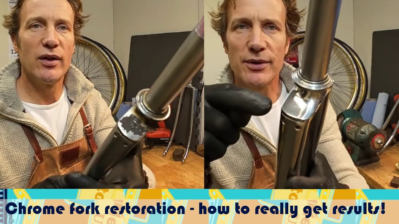 Chrome bicycle fork restoration - what really works (and its NOT tin foil...)