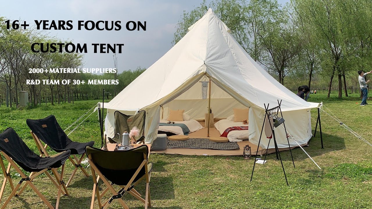 Lightweight camping yurt 5m 6m 7m glamping bell canopy tent