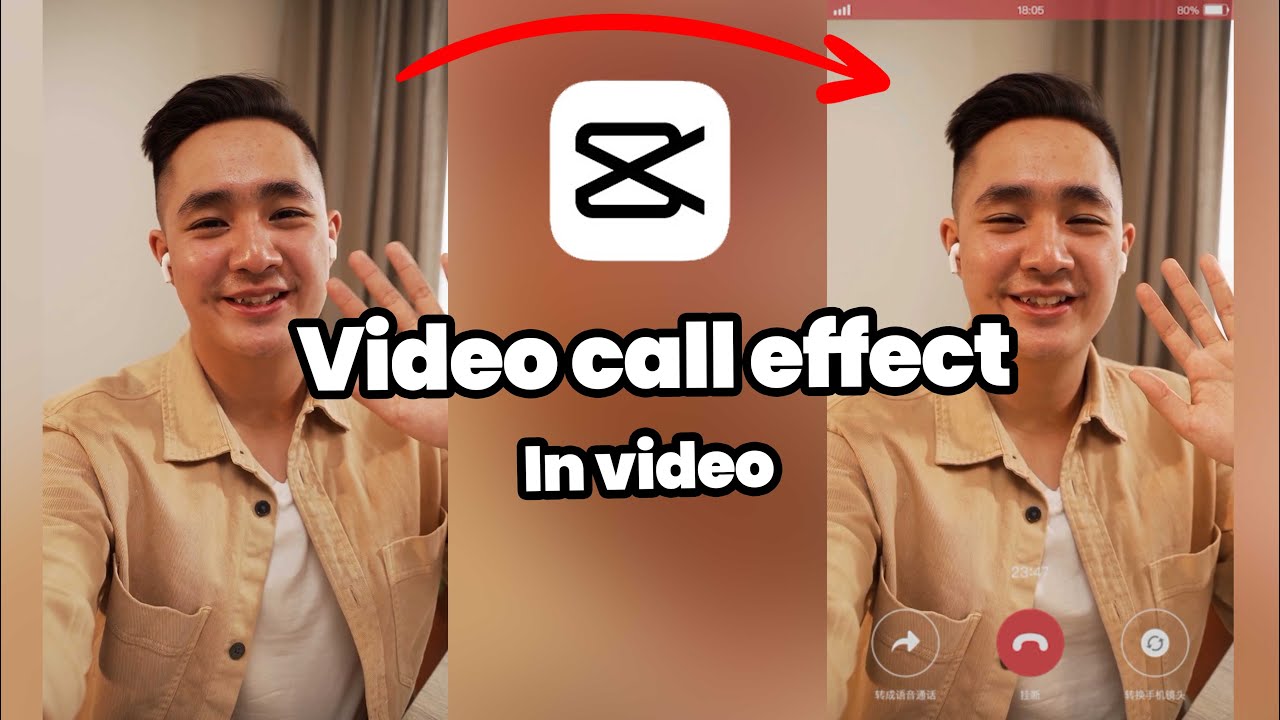 Как применить эффект видеозвонка к видео в CapCut
