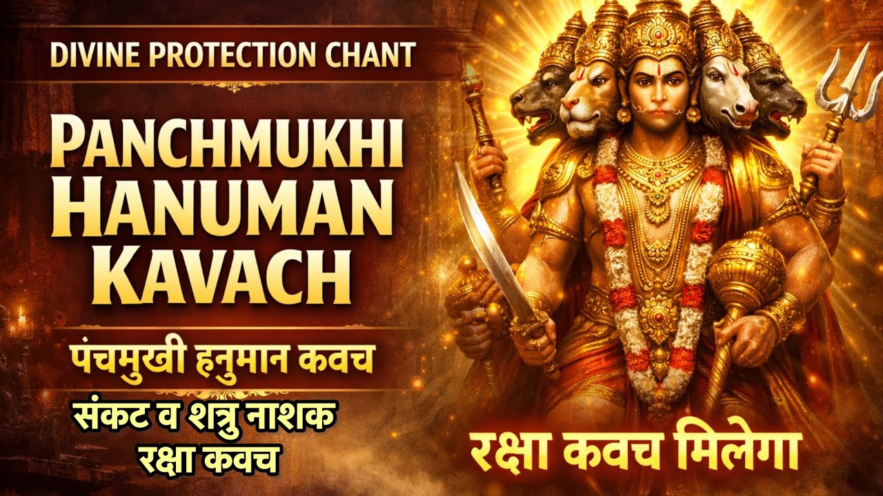 Panchmukhi Hanuman Kavach | Powerful Protection Chant|संकट व शत्रु नाशक रक्षा कवच|पंचमुखी हनुमान कवच